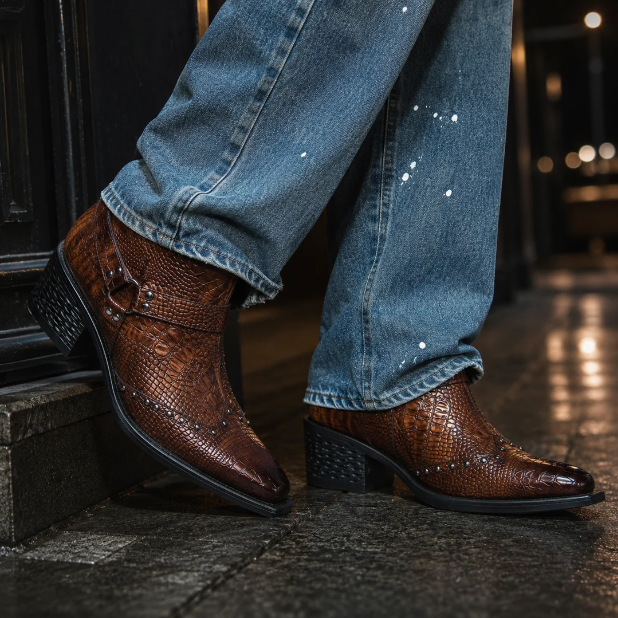 Croc Buckle Boot