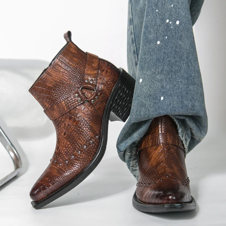 Croc Buckle Boot
