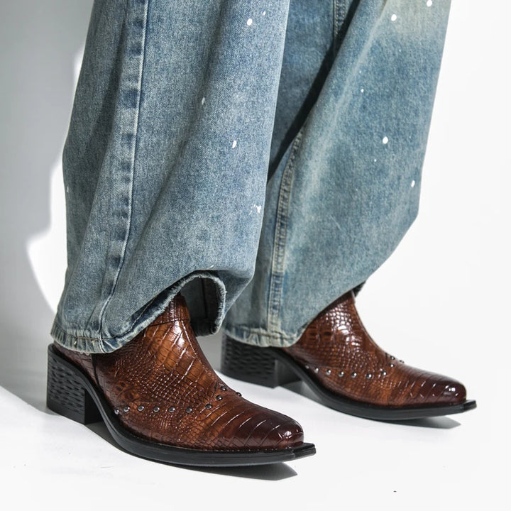 Croc Buckle Boot