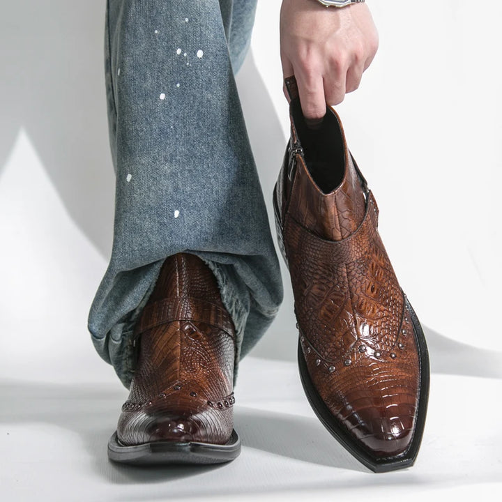 Croc Buckle Boot