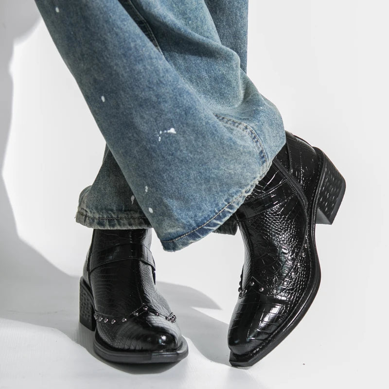 Croc Buckle Boot