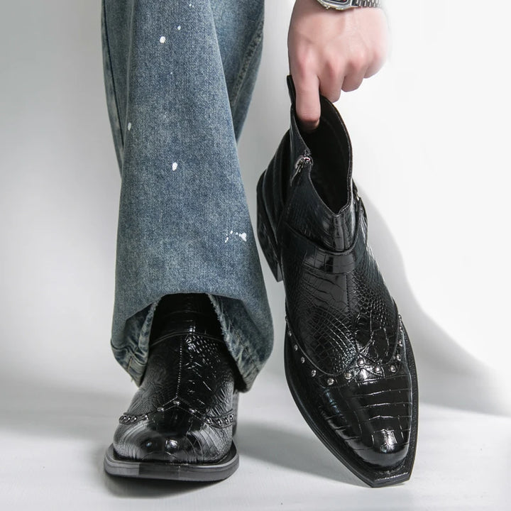Croc Buckle Boot