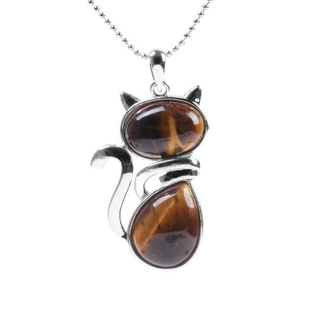 Cat Shaped Natural Stone Necklaces - Luca Mancini