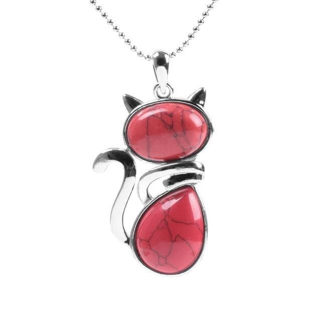 Cat Shaped Natural Stone Necklaces - Luca Mancini