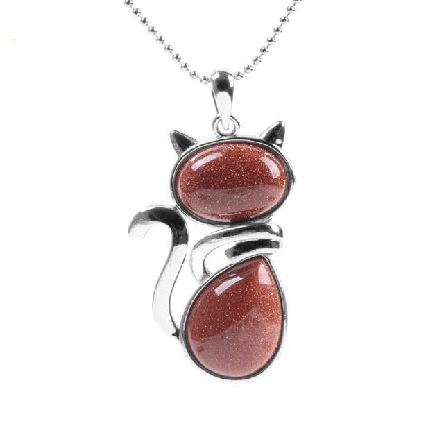 Cat Shaped Natural Stone Necklaces - Luca Mancini