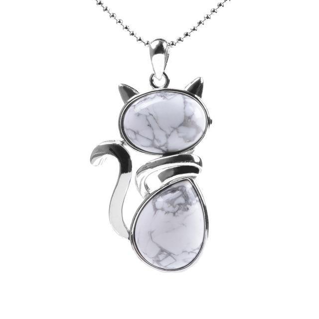 Cat Shaped Natural Stone Necklaces - Luca Mancini