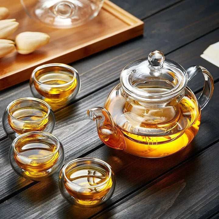CrystalClear Glass Teapot with Infuser - Bay + Birch