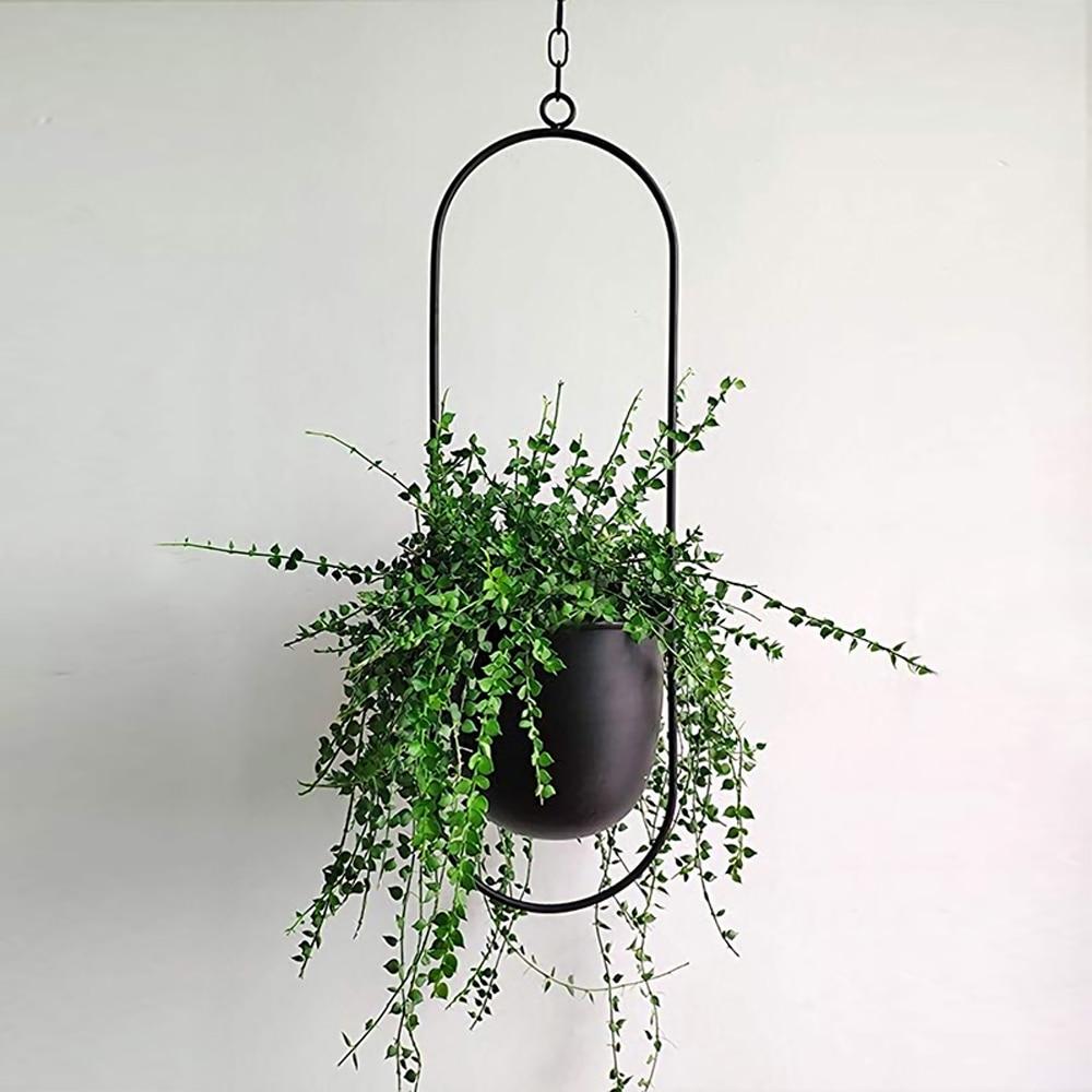 Jet Black Hanging Planter - Luca Mancini