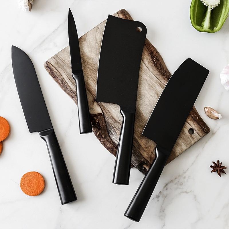 Jet Black Knives - 4 Piece Set - Luca Mancini