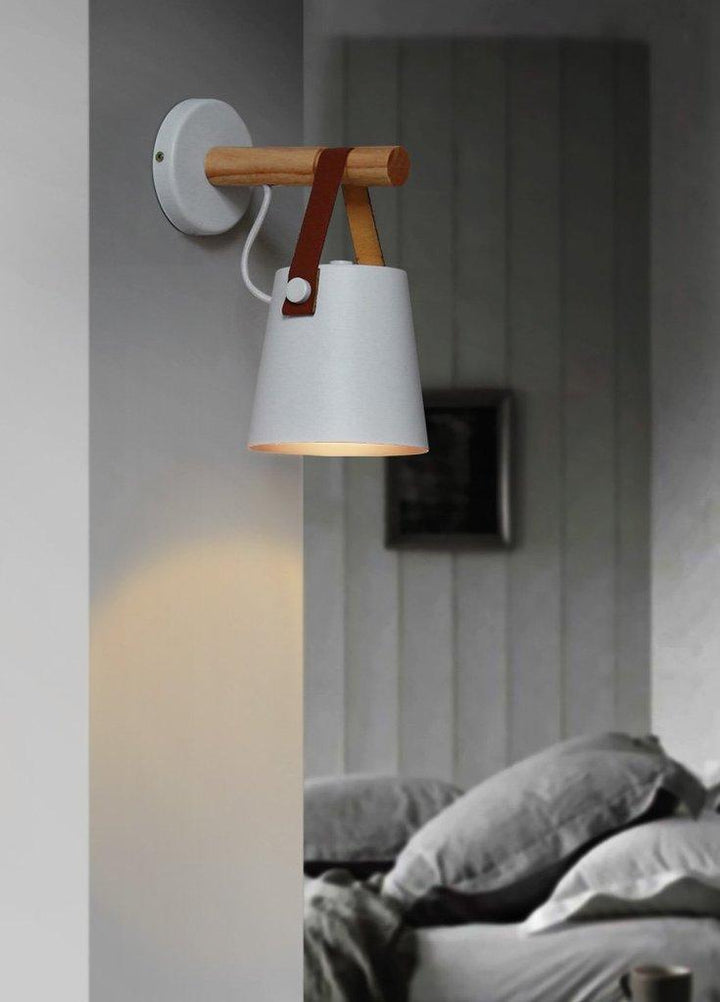 Nordic Wooden Hanging Wall Lamp - Luca Mancini