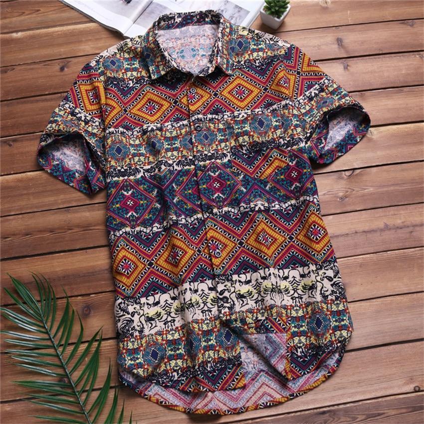 Patterned Short Sleeve Top - Luca Mancini