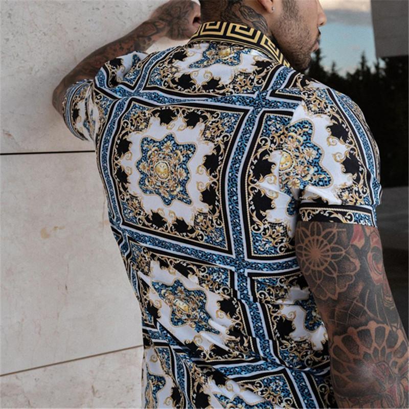 Premium Short Sleeve Patterned Shirt - Luca Mancini