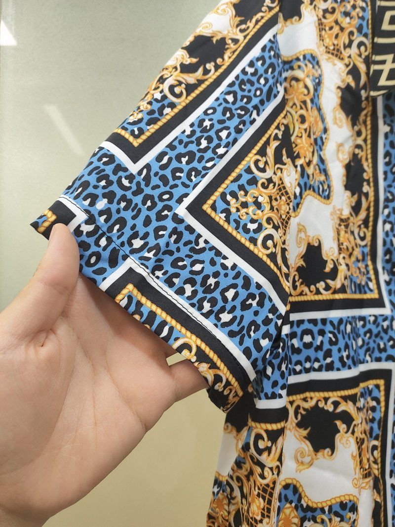 Premium Short Sleeve Patterned Shirt - Luca Mancini