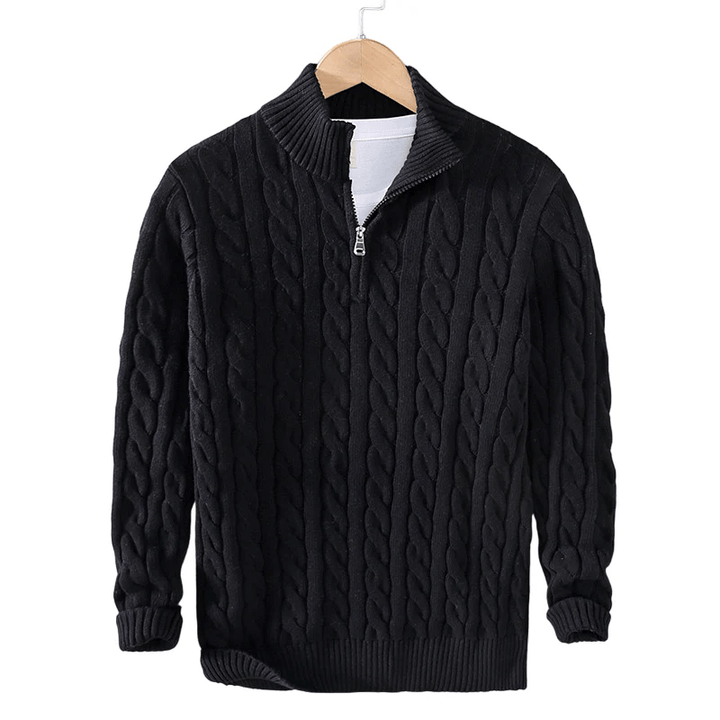 Summit Cable Knit Half - Zip Sweater - Bay + Birch