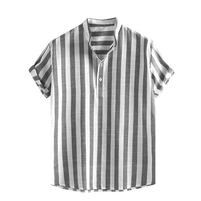 Vertical Striped Short - sleeve Shirt - Luca Mancini