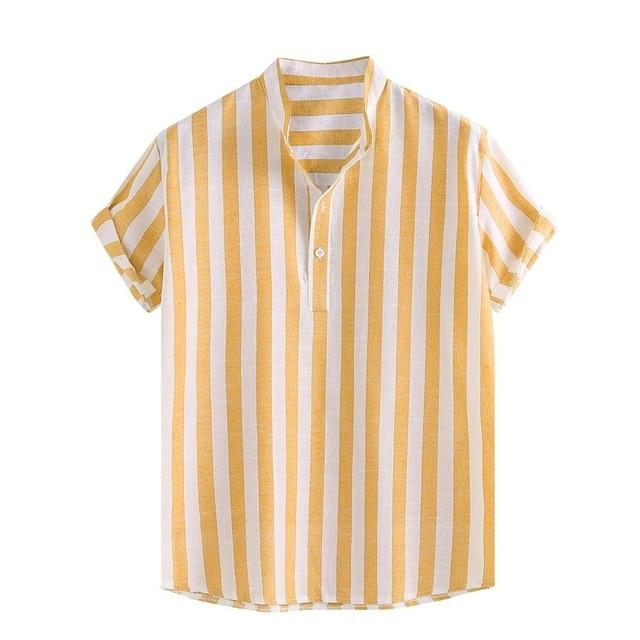 Vertical Striped Short - sleeve Shirt - Luca Mancini