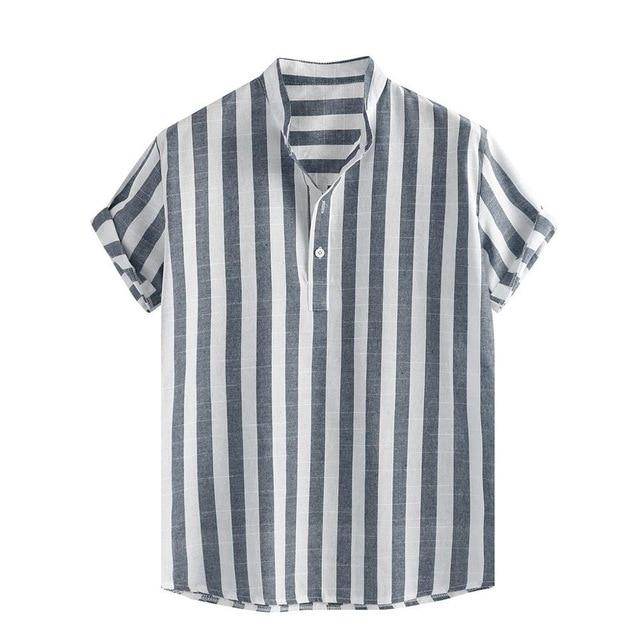 Vertical Striped Short - sleeve Shirt - Luca Mancini
